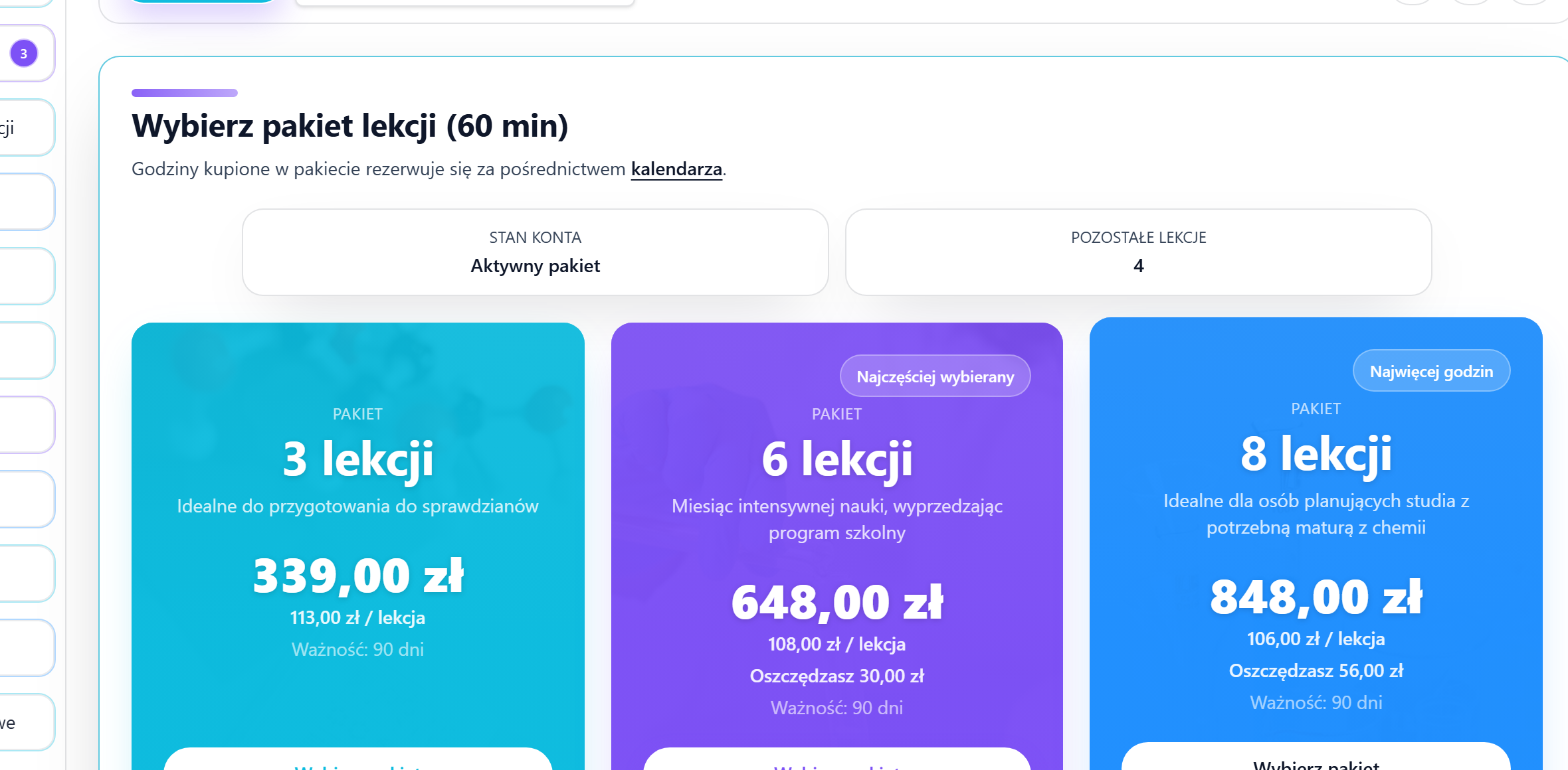 Podgląd: Pakiety lekcji